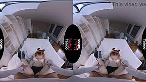 Shaved pussy gets taboo blowjob and handjob in pov