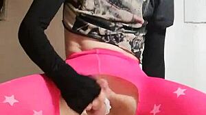 Ladyboy Rides Dildo First Time