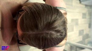 step sister sucks cock in pov close-up fantasy