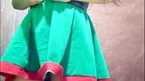 Stepsister Dances Sexy in Elf Costume and Shows Tight Pussy!