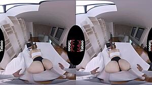 Shaved pussy gets taboo blowjob and handjob in pov