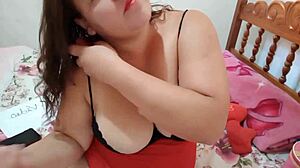 radiante takes care of her body and plays with camera