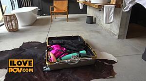 Slutty stepsis Kriss Kiss surprises with POV blowjob