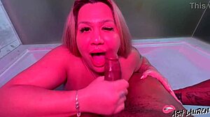 Intense Emotions Build as She Gets Fucked Hard in the Bathtub, Feeling Cum on Her Big Ass
