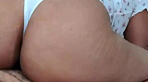 Hot Young Girl Sits on Him in Seductive Pose