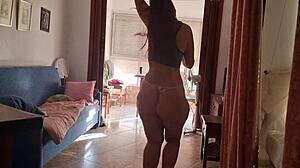 big ass blonde teen making custom vid