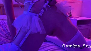 Carolina's Sunlit Caress Reveals Her Petite Charms