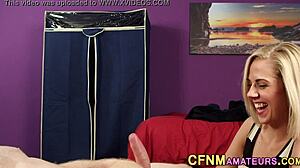 British Blonde Teen Amateur Sucking for a Messy Facial Finish