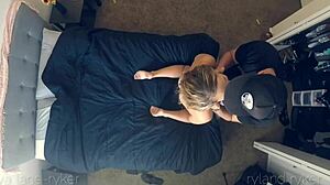 Blonde Couple's Intimate Liquid Lunch Session