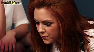 i'm the uniformed ginger cfnm babe tugging in this erotic police group session