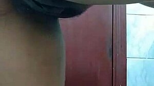 wife masturbating her pussy in the bathroom