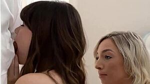 Teen Wonders About Church Gals in Hardcore Threesome with Blowjobs