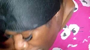 Bedtime throat with amateurs ebony big black cock monster homemade sloppy black blowjob