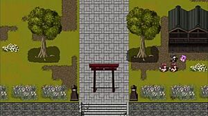 Why is this busty anime girl getting a facial with cum on her big tits and monster cock?