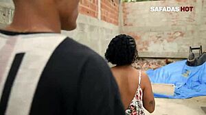 hot young girl interacts with the bricklayer intriguingly