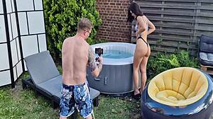 Jadilica's Backstage Outdoor Anal Masturbation Show