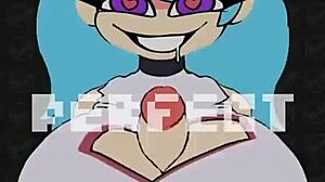 Sky gets fucked hard, titty fuck and cumshot in doggystyle.