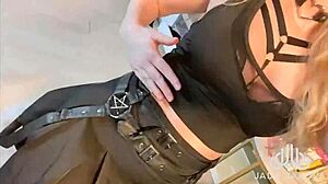 A Little Bare Skin in Latex Costume.