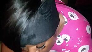 Bedtime throat with amateurs ebony big black cock monster homemade sloppy black blowjob