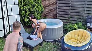 Jadilica's Backstage Outdoor Anal Masturbation Show