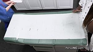 I witnessed the ebony patient getting tag teamed by nurse and doctor in hospital hardcore scene.