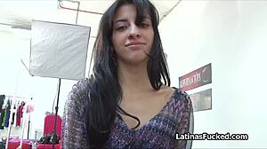 Latina amateur blows on camera first time! 😍