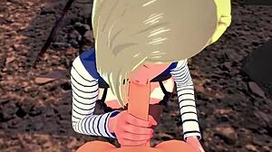 android 18 sucking and fucking in pov