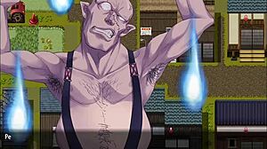 Why is this busty anime girl getting a facial with cum on her big tits and monster cock?