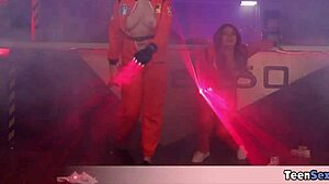 Two Busty Milfs Vs Scientist!