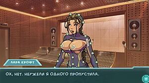 slut strips and gets doggystyle with big cock in cartoon gameplay