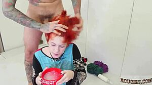 big tit teen 18+ gets anal domination and cum in bondage