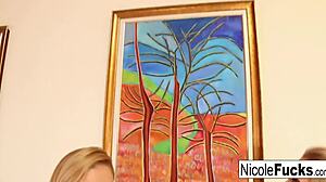 Blonde Pornstars Nicole and Cherie DeVille Fuck Hard