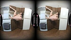 sara bork, wanna touch that shaved pussy in the kitchen with me?