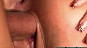 Busty glam euro rides in cowgirl