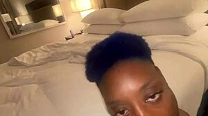 Ebony deepthroats big black cock