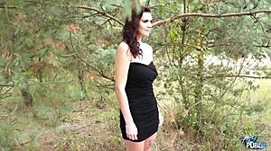 Young brunette fucked in public!