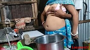 Wife enjoys long kitchen fuck with husband