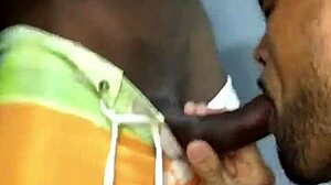 i'm this gay guy getting a big black cock blowjob from amateur, ends with facial