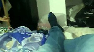 Real sex with stepsister cleaning room, interracial big black cock, curvy petite amateur