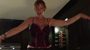 cute loving couple shares moments in the kitchen with redhead canadian vibes 😊