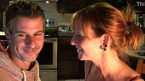 cute loving couple shares moments in the kitchen with redhead canadian vibes 😊