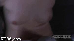 Hung Up Playgirl Gets Punished In Garage