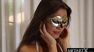 Stunning Brunette STRIPS OFF Sexy Lingerie And MASTURBATES Intensely