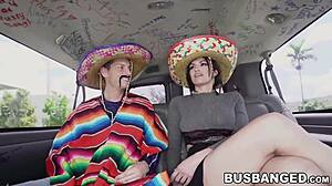 Amateur babe with long legs gets picked up and plowed outdoors.