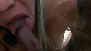 Shemale sucks mototaxi driver after work