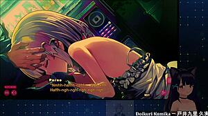 bondage fights with chainsaw girl dohna dohna in anime hentai blowjob