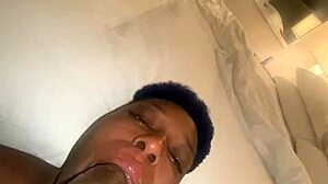 Ebony deepthroats big black cock