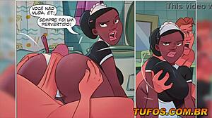 hot brazilian maid stops work to fuck broom 🍆