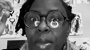 bride asks, 'have you had sex with a married man?' ebony milf replies about tongue in ear