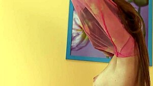 hairy pussy teen plays with big dildo and fingers herself 😏